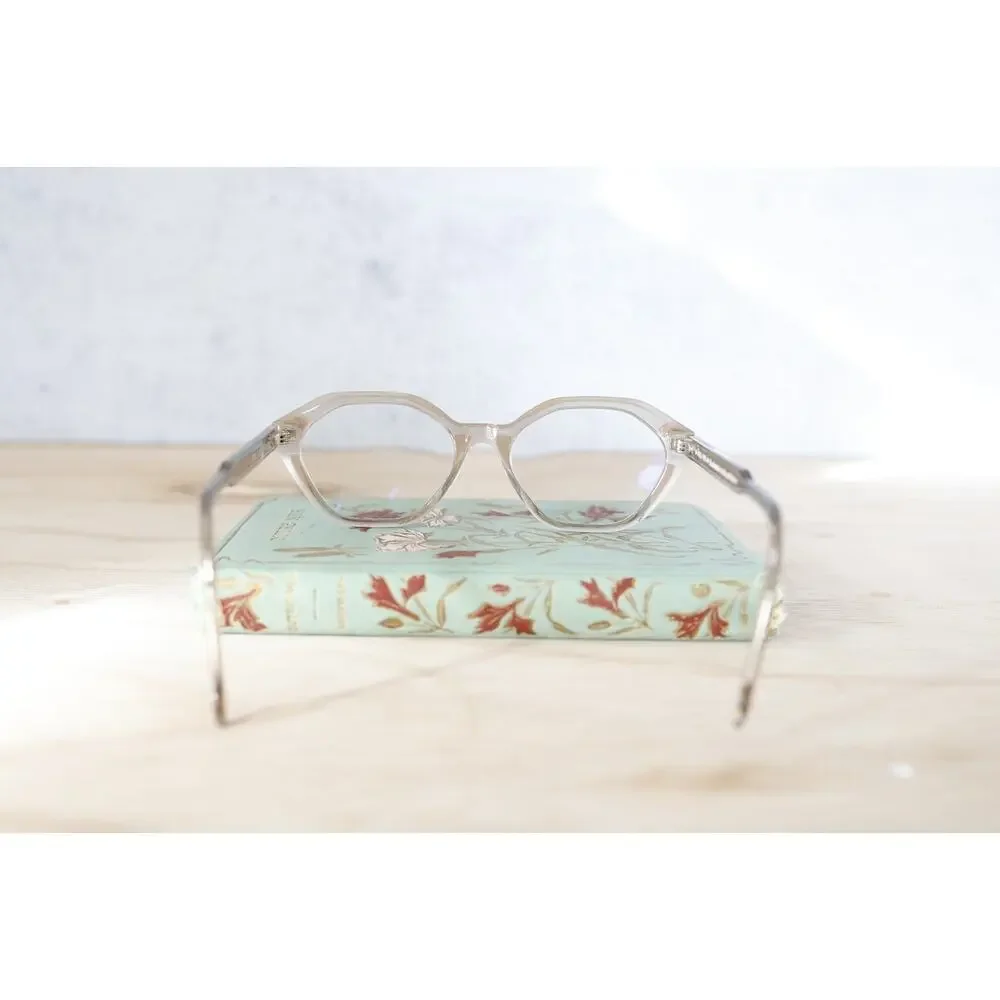 RES/REI Blackberry Eyeglasses Hand Made Italy 53-17 Retro Academia Hipster